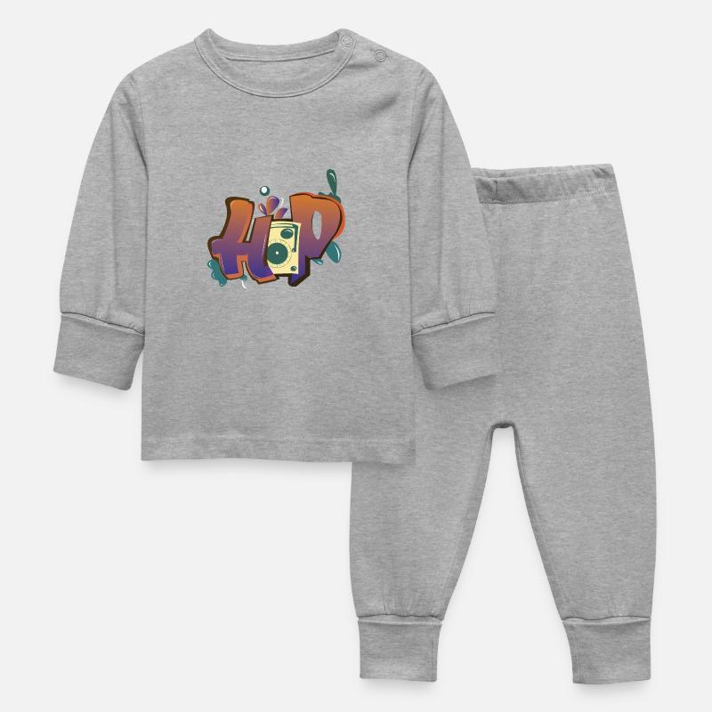 HIP HOP - Pyjama Bébé - gris chiné