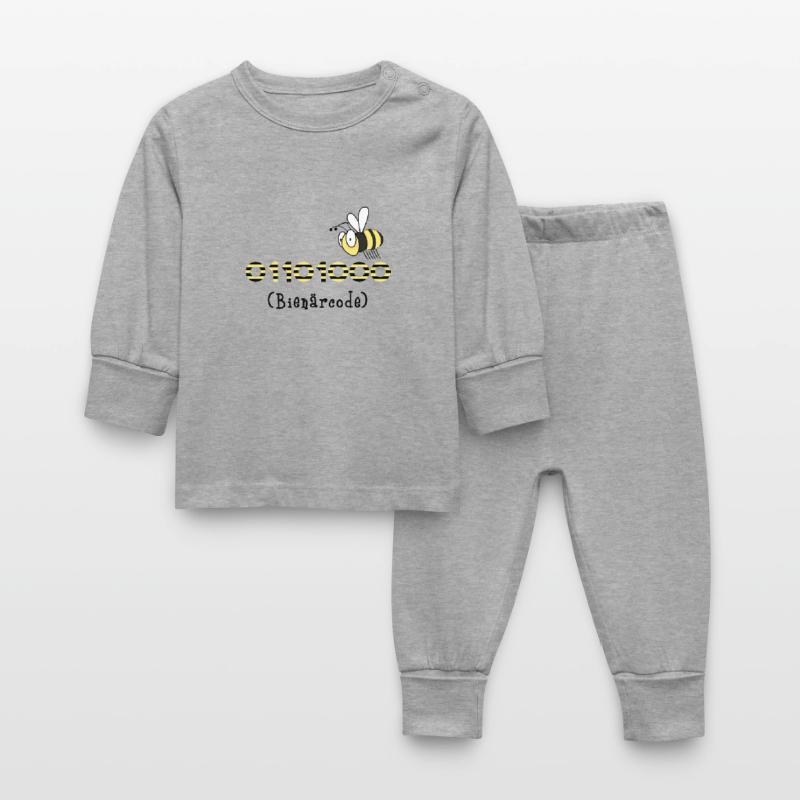 Binary code bee code computer science gift honey Baby Sleepsuit