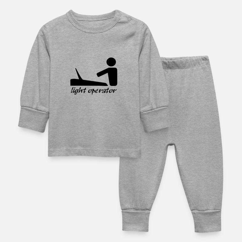 lightoperator_text - Baby Schlafanzug - Grau meliert