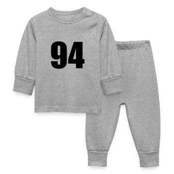 94 - Baby Sleepsuit - heather grey - Front