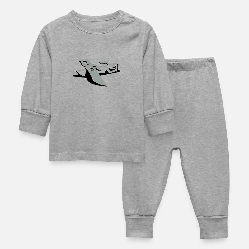 knivesgrey - Baby Schlafanzug - Grau meliert