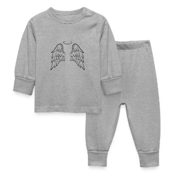 Engelfslügel - Pyjama Bébé - gris chiné - Devant