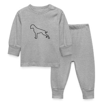 Plan Boxer - Pyjama Bébé - gris chiné - Devant