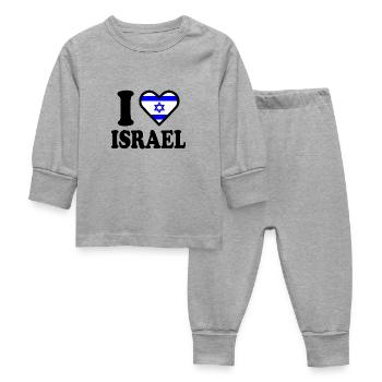Israel - Baby Sleepsuit - heather grey - Front