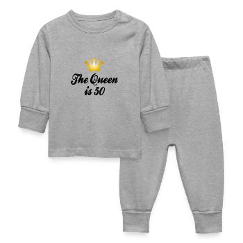 50 - Baby Sleepsuit - heather grey - Front