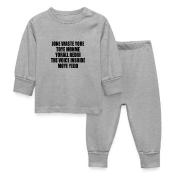 jone waste yore toye monme yorall rediii - Baby Schlafanzug - Grau meliert - Vorne