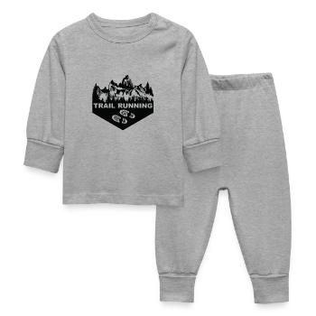 Trail Running Sports - Pyjama Bébé - gris chiné - Devant