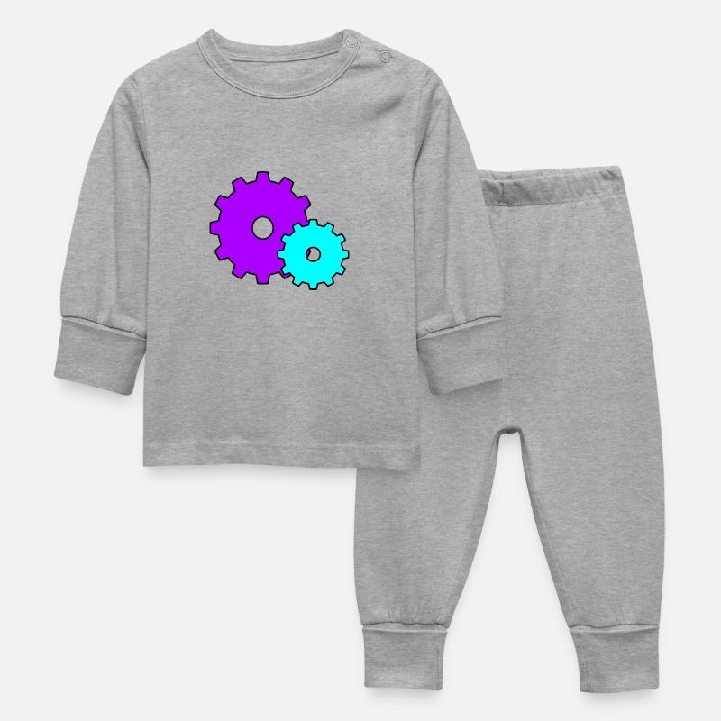 Clockwork - Baby Sleepsuit - heather grey