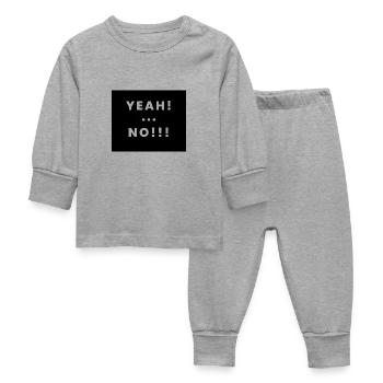 yes no - Baby Sleepsuit - heather grey - Front