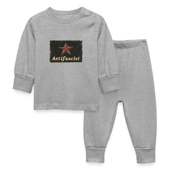 Étoile rouge antifasciste - Pyjama Bébé - gris chiné - Devant