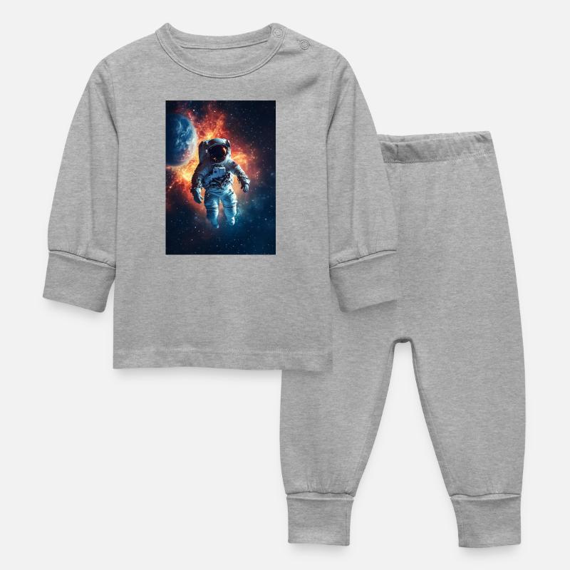 Astronaute 4 - Pyjama Bébé - gris chiné