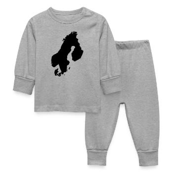 Scandinavia - Baby Sleepsuit - heather grey - Front
