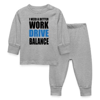 Work Drive Balance - Baby Sleepsuit - heather grey - Front