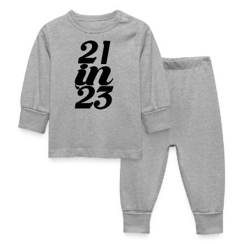 Cadeau 21e anniversaire 21 ans Hommes & Femmes - Pyjama Bébé - gris chiné - Devant