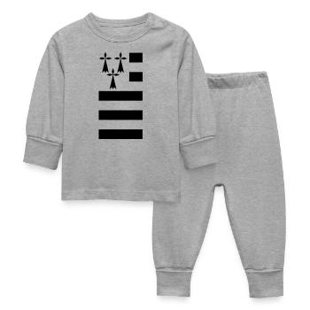 breizh bretagne 2 - Baby Sleepsuit - heather grey - Front