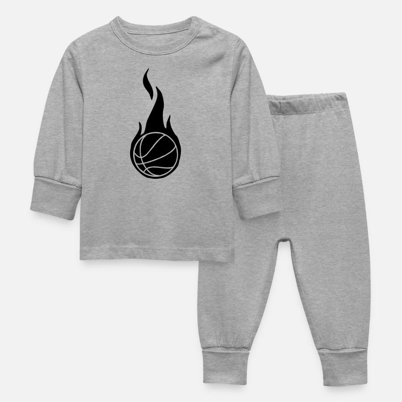 basket_1_flames_1_clr1_bw - Pyjama Bébé - gris chiné