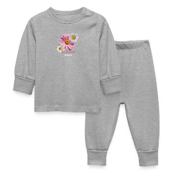 Blossom Power - Baby Sleepsuit - heather grey - Front