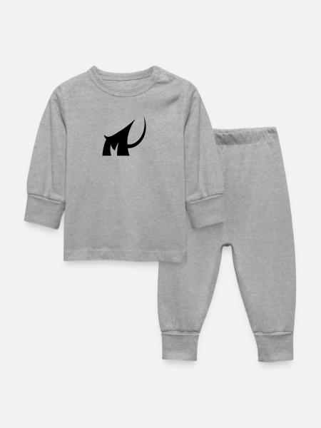 Mammut M - Baby Schlafanzug - Grau meliert