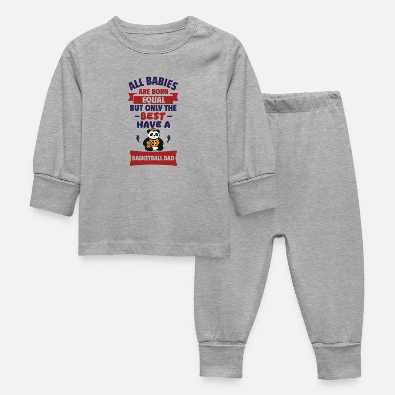 Bébé,Papa Basketteur,Cadeau de naissance,Humour - Pyjama Bébé - gris chiné
