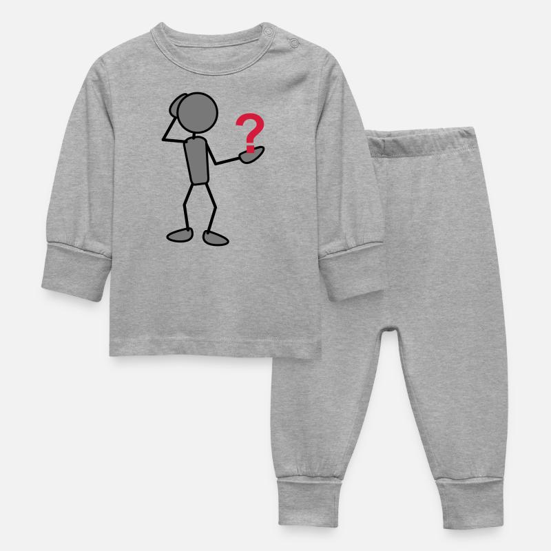 greyman_with_issues_at_hand_3c - Baby Schlafanzug - Grau meliert