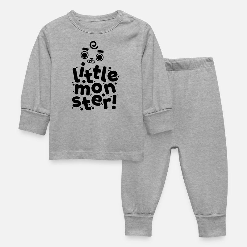 Monsterhide Little Monster - Pyjama Bébé - gris chiné