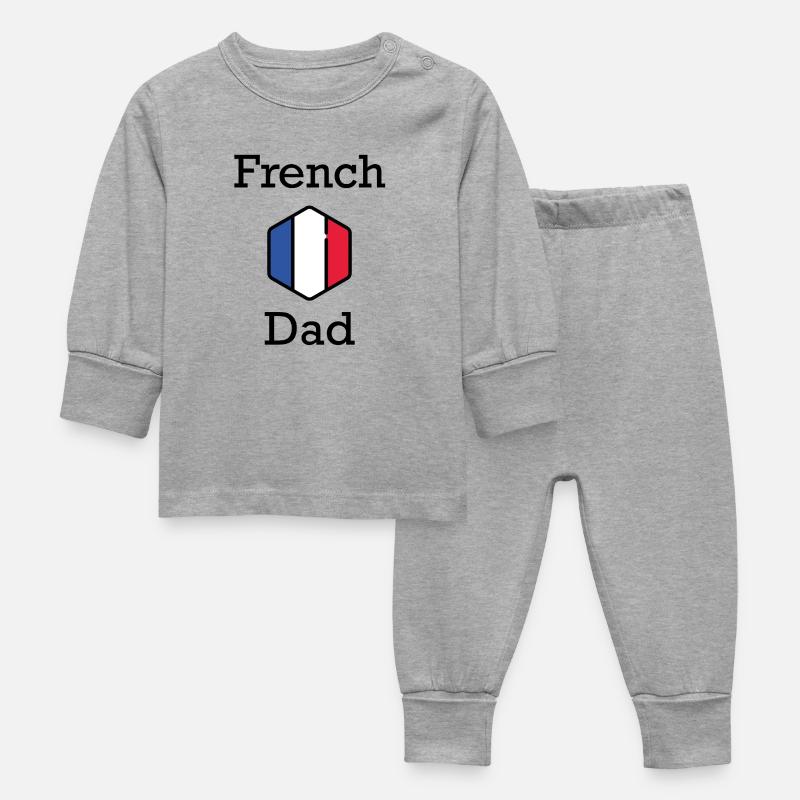 papa français - Pyjama Bébé - gris chiné