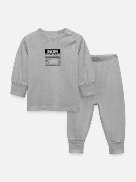 Mama - Baby Schlafanzug - Grau meliert