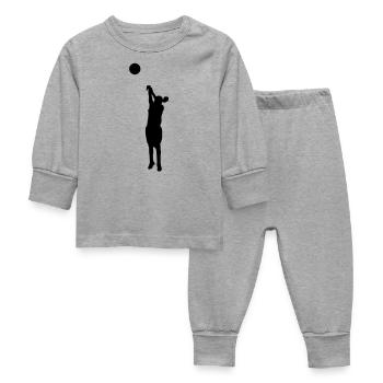 Women basketball - Pyjama Bébé - gris chiné - Devant