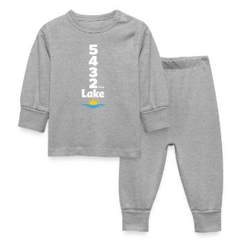 Compte à rebours du week-end du lac vers les journées en mer - Pyjama Bébé - gris chiné - Devant
