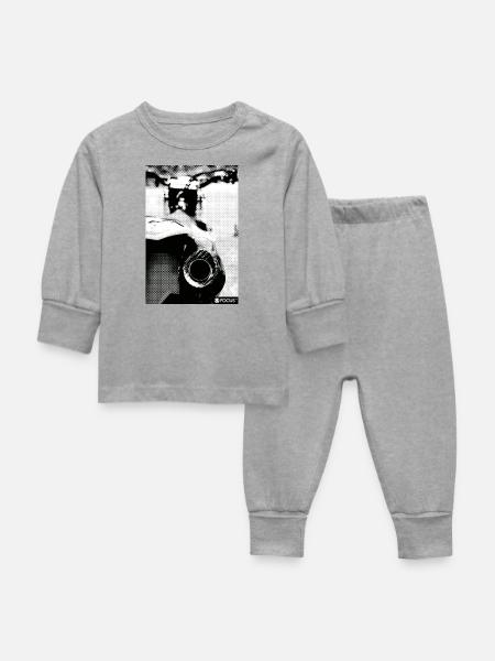 EXHAUST - Baby Schlafanzug - Grau meliert