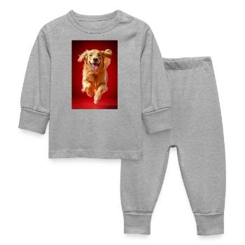 Joie dorée volante - Pyjama Bébé - gris chiné - Devant