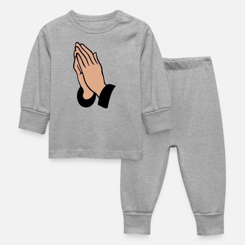 Betende Hände - Pyjama Bébé - gris chiné