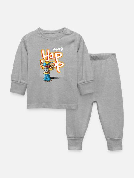 Das ist Hip-Hop - Baby Schlafanzug - Grau meliert