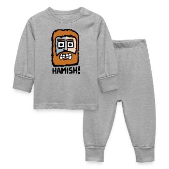 Braveheart Scottish Hamish - Baby Sleepsuit - heather grey - Front