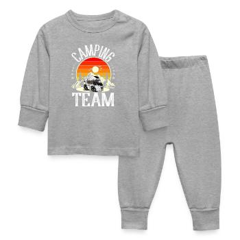 Équipe de camping - Pyjama Bébé - gris chiné - Devant