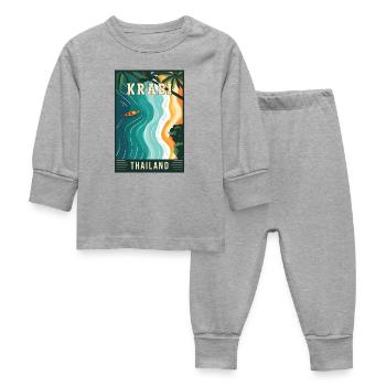 Experience Tropical Wonders of Krabi in Thailand - Baby Sleepsuit - heather grey - Front