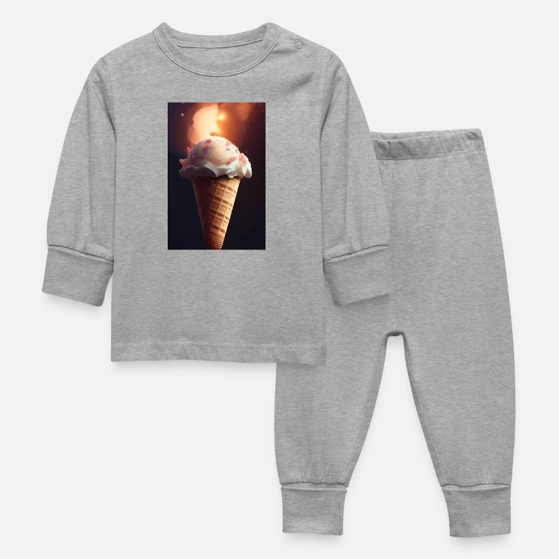 Glace - Pyjama Bébé - gris chiné