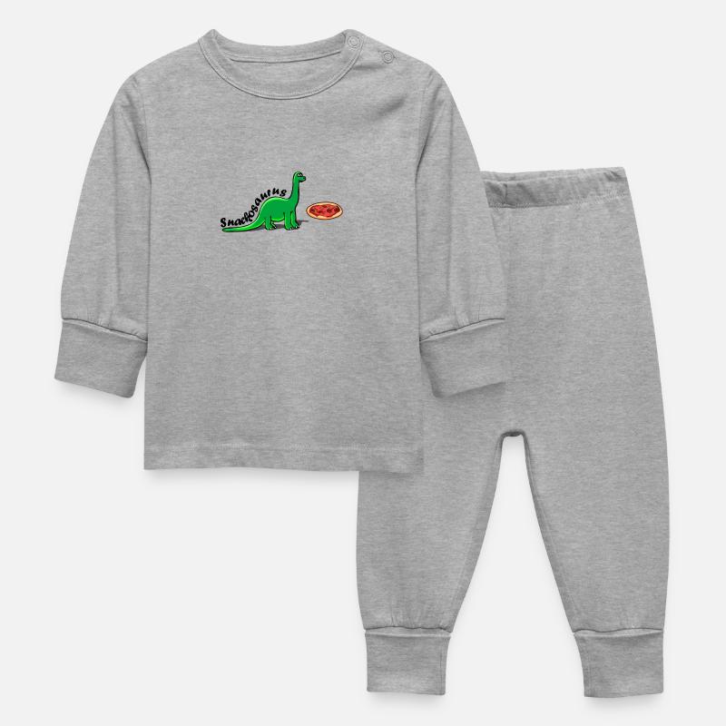 Snackosaure - petite bouffe - Pyjama Bébé - gris chiné