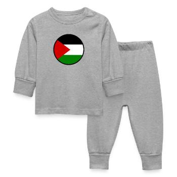 Free palestine Palestina - Pigiama per neonati - grigio melange - Fronte
