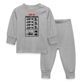 mod_kit - Baby Schlafanzug - Grau meliert - Vorne