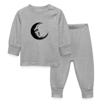 Croissant de Lune Mystique - Pyjama Bébé - gris chiné - Devant