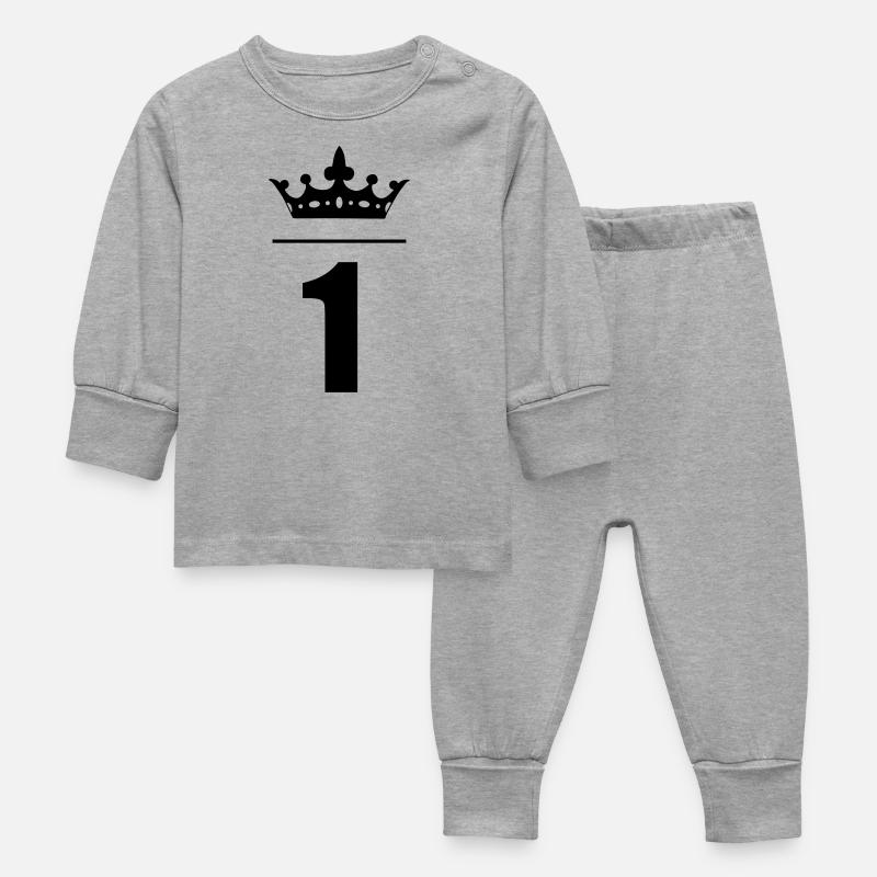 1 an Premier anniversaire - Pyjama Bébé - gris chiné