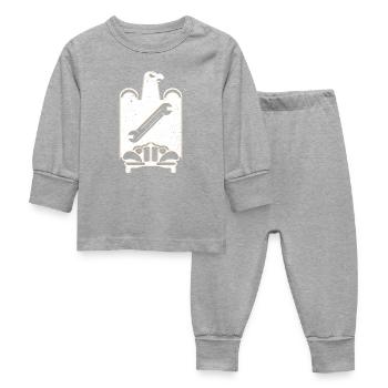 Guild sign car mechanic grunge - Baby Sleepsuit - heather grey - Front