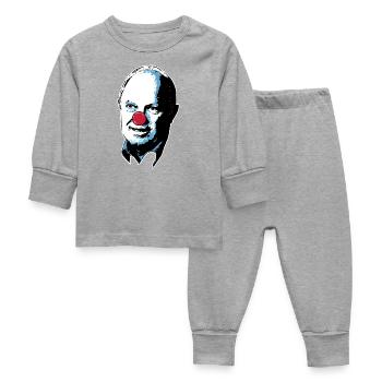 Clown Tshirt - Circus Clown Costume - Baby Sleepsuit - heather grey - Front