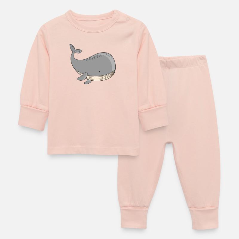 Baleine - Pyjama Bébé - rose cristal