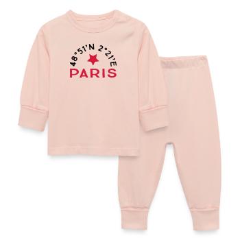 Paris - Baby Schlafanzug - Kristallrosa - Vorne