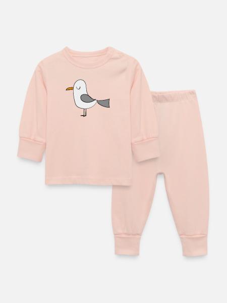 Möwe - Baby Schlafanzug - Kristallrosa