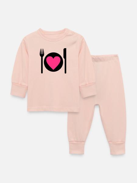 essen - Baby Schlafanzug - Kristallrosa