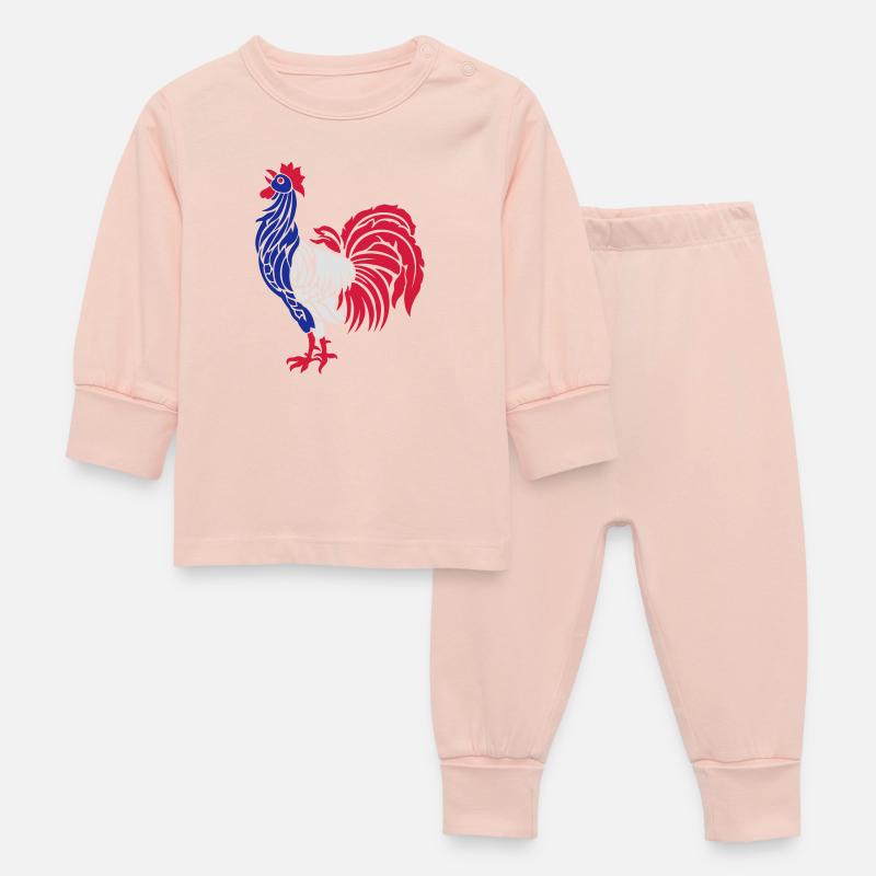 coq flexo - Pyjama Bébé - rose cristal