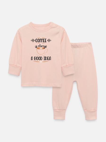 Kupferkaffeetasse im Art Déco-Look - Baby Schlafanzug - Kristallrosa